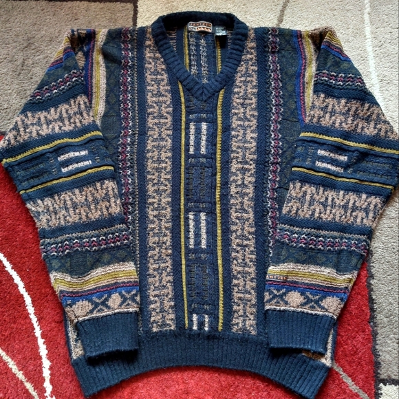 Jantzen black  stripes multicoloured sweater - Picture 1 of 8